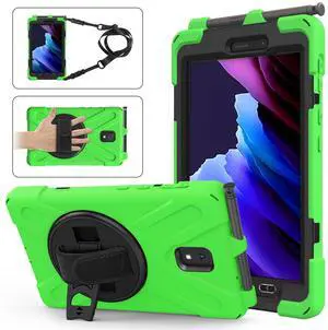 KYJX for Samsung Galaxy Tab Active 3/Galaxy Tab Active 5 8.0 inch Case, 3in1 Heavy Duty Rugged Protection Cover with 360 Stand/Hand Strap/Shoulder Strap, Green