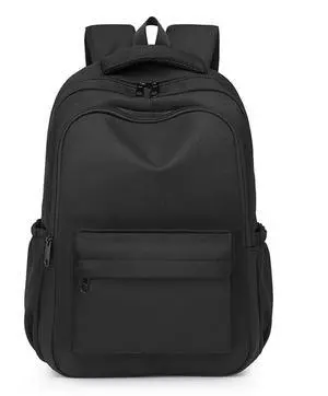 Cute Aesthetic Backpack for School Supplies College Backpack for Teen Girls Students Laptop Bag Large Capacity Bookbags Travel Lightweight Backpack for Casual Middle School Bag Solid Color(Black)