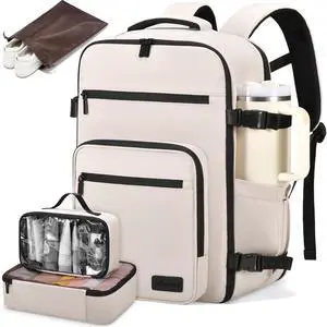 LOVEVOOK Travel Backpack For Women,40L Carry On Backpack Flight Approved,TSA Personal Item Travel Bag Fits 17 Inch Laptop,Business Weekender Overnight Daypack with Toiletry Bag and Cubes