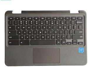 Lyinsen Replacement for Dell Chromebook 11 3100 Laptop Upper Case Palmrest Keyboard Touchpad Assembly Part 11.6" 0TK87M TK87M Top Cover Black