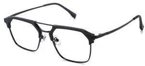 PRIVOZA Blue Light Blocking Computer Glasses, Square Eye Protect Video Eyeglasses Anti Glare Men Women (Black)