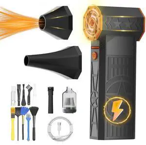 Electric Air Duster-260000rpm Compressed Air Duster Supports Reverse Charging,Continuously Variable Speed Adjustment Dust Blower for Computer, Keyboard, House, Outdoor and Car