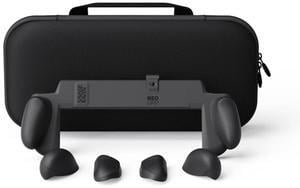 Savage Raven by Skull & Co. NeoGrip Bundle: an Ergonomic Grip Hard Shell with Replaceable Grips [to fit All Hands Sizes] for Nintendo Switch 2 with Maxcarry Carrying Case - Black