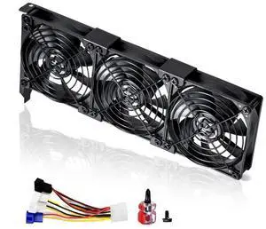 SCCCF 3x90mm 92mm Graphic Card Fans, Graphics Card Cooler, Video Card VGA Cooler, PCI Slot Fan GPU Cooler