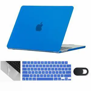 Se7enline MacBook Air 15.3 Case - M2/M3 Compatible, Hard Cover with Keyboard & Webcam Protection, Deep Blue