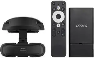 Goovis Art XR Head Mounted Display with D4H1 Media Player - 110'' FHD Micro-OLED Video Display, Lightweight & Compact, Unobstructed Vision, Works with PC/iPhone16/Android/Gaming Handhelds (Black)