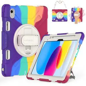 SUPFIVES Case for iPad (A16) 11th/10th Generation 2022/2025, Full-Body Drop Protection Cover for iPad 10th Gen 10.9/11 inch with Screen Protector, 360deg Rotate Stand, Shoulder Strap, Pencil Holder