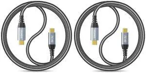 USB C Monitor Cable [2-Pack 3.3FT], [8K@60Hz/Dual 4K@60Hz] Video Output, 40Gbps High Speed Data Transfer, USB 3.2 Gen 2 Display Video Cable 240W Charging for MacBook,iPad,SSD,Lenovo,KYY,ARZOPA