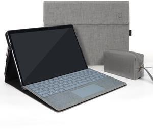 TAIKESEN Protective Case for Microsoft Surface Pro 11/Pro 10/ Pro 9, Durable Stand Support, Compatible with Type Cover Keyboard, Accessory Bag Included, Grey Color
