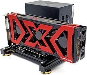 Ukrmon Video Card Holder Bracket Support ATX Power Supply EXP GDC Graphics Dock PCI-E Extension Riser Cable DIY ATX case Computer Graphics Card Holder Aluminum