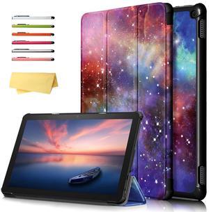 UUcovers 10.1" Kindle Fire HD 10 (11th Gen) & Fire HD 10 Plus (11th Gen) Case (Only Compatible with 11th Generation Tablet, 2021 Release) Folio Stand Smart Cover with Auto Sleep/Wake, Purple Galaxy