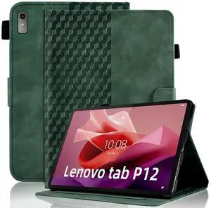 Varohix Case for Lenovo Tab P12 12.7 inch Cover (Model:TB370FU) Magnetic PU Leather Folio Adjustable Stand Shell Foldable Card Holder Multi-Angle Tab P12,