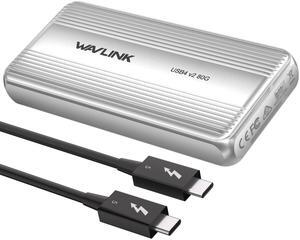 WAVLINK 80Gbps M.2 NVMe SSD Enclosure with Cooling Fan Compatible with Thunderbolt5/4/3/USB4, Support B+M/M-Key NVMe 2280 SSD, Work with Mac M4 Pro