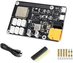 DDSM400 Hub Motor Driver Board Direct Drive Servo Motor Driver Board, ESP32 and Control Circuit, Controlling 6-CH DDSM400 Hub Motors at The Same Time via, Compatible with Raspberry Pi 5/4B