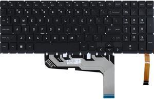 Replacement Colorful Backlight Keyboard for HP Omen 6/7 15-EK 16-B 16-C Series Laptop, Red Letters US Layout Backlit Keyboard P/N: TPN-Q236 TPN-Q265 TPN-Q280 TPN-C167