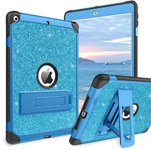 YINLAI for iPad 10.2 Inch Case, iPad 9th 8th 7th Generation Case with Kickstand Holder Women Kid Men Heavy Duty Shockproof Protective Tablet Cover for iPad 9th 8th 7th Gen 2021/2020/2019, Royal Blue