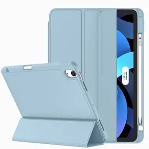 ZryXal iPad Air 11 Inch Case M3 2025 / M2 2024, iPad Air Case 5th Generation/4th Generation 2022/2020 10.9 Inch [Support Touch ID and Auto Wake/Sleep](Light Blue)