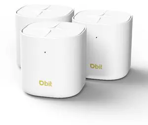 DBIT AX1800 WiFi 6 Whole Home Mesh Wi-Fi System, Dual-Band Coverage up to 6,500 sq. ft. and 150 Devices, Replaces Wireless Router and Extender (D-MAX5, 3-Pack, 6 Gigabit Ethernet Ports in Total)