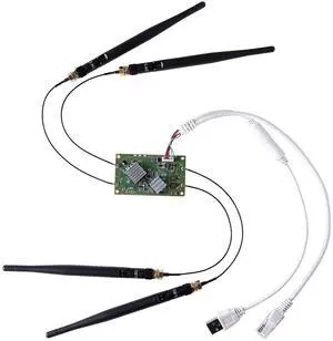 Vonets VM5G Mini Module WiFi Bridge/WLAN Repeater/Mini Router Signal Booster Extender Indutrial 2.4GHz/5GHz with 4 External Antennas,Suitable for Industrial Integration and Secondary Development