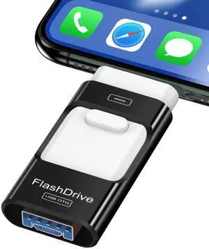 512GB Flash Drive for iPhone Photo Stick,Thumb Drive USB Stick High Speed Transfer USB Drives External Picture Video Storage Memory Expansion for iPhone/iPad/PC (Black)