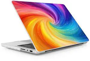 Lepeoac Case for MacBook Pro 14 Inch (2025-2021 Release), Models M5 A3434 A3112 M4 A3112 A3401 A3185 M3 A2918 A2992 M2 A2779 M1 A2442, Plastic Hard Shell Case with Keyboard Cover, Swirling Rainbow