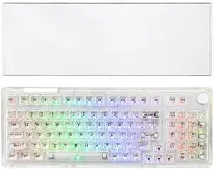 KiiBoom Phantom 98 Crystal Gasket Mechanical Keyboard with Premium Acrylic Keyboard Dust Cover