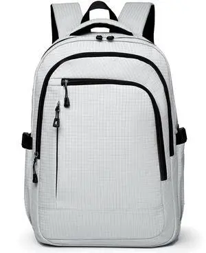 Outplea 15.6" Laptop Backpack for Men Women, 20L Small Stylish Travel Backpack with Anti-theft Pocket, Beige