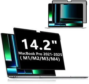 FILMEXT Privacy Screen for Macbook Pro 14 inch (2025-2021,M5 M4 M3 M2 M1), Removable Macbook pro 14.2" A3112 A3401 A2992 A2918 A2779 A2442 Privacy Laptop Screen Filter Anti-Spy/Anti-Glare/Eye Care