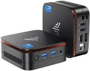 KAMRUI Essenx E1 Mini PC, Small Computer Twin Lake- N150 up to 3.6 GHz(Upgraded N100), Mini Desktop Computer 8GB DDR4 256GB SSD, 2.4G/ 5.0G WiFi, BT, 4K for Business, Home, Office Family-NAS
