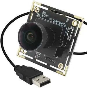 MMlove 16MP USB Camera Module Lightburn Camera 170° Wide Angle M12 Fisheye Lens with IMX298 Image Sensor Plug&Play Embedded Computer Webcam for HD Video Conference/Laptop/PC/Raspberry Pi