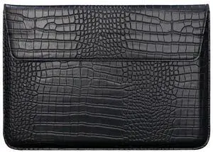 Seanai Laptop Sleeve For 2025-2023 MacBook Air 15 inch M4 A3241 M3 A3114 M2 A2941 Pro 14 A2442 A2779 A2918 A3112 A3185 A3401 2024-2021 PU Leather Flap Style Case Notebook Bag for Mac Pro 15, Black