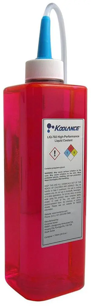 Koolance LIQ-702RD-B 702 Liquid Coolant, High-Performance, UV Red, 700ml (24 fl oz)