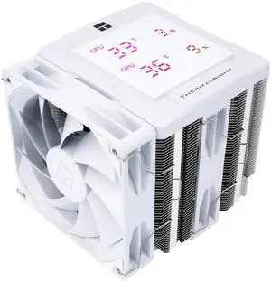 Thermalright Peerless Assassin 120 Digital White CPU Cooler, Double Towers and Double Fans Cooling, CPU Air Cooler, Digital Screen Top Cover, for AM4/AM5,Intel LGA1851/1700/115X/1200