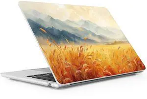 Lepeoac for MacBook Air 15 inch Case 2023 2024 2025 Release A3241 M4 A3114 M3 A2941 M2 with Liquid Retina Display & Touch ID, Hard Shell with Screen Protector & Webcam Cover, Wheat Field