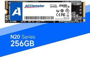 Acclamator 256GB NVMe SSD PCIe M.2 2280 Internal SSD, High Performance Solid State Drive for Laptop and Desktop Read Speed Up to 2000MB/s N20