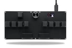 BTXETUEL SayoDevice CM51 Rapid Trigger Keyboard for OSU!djmax... Rhythm Game with GATERON Hall Magnetic Linear Switches with Knob Custom Programmable Keypad (Black-GATERON White Switches, CM51)