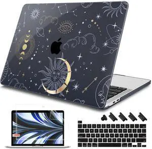 Tuiklol Case for 2022 MacBook Pro 13 Inch M2 Clip, 2021 2020 Release M1 A2338 A2289 A2251, Hard Shell Case for MacBook Pro 13.3" with Touch Bar Fits Touch ID and Retina Display, Magic Constellations