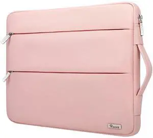 Voova 15.6 16 Inch Laptop Sleeve Case Compatible with MacBook Pro 16 M1/M2/M3/M4 Max 2019-2025, 15.6-16 Hp Lenovo Acer Asus, Waterproof Slim Computer Bag Cover with Handle, Pink