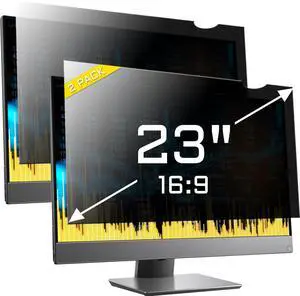 ZYY 2 PACK Computer Monitor Privacy Screen 23 Inch for 16:9 Aspect Ratio Desktop, Removable Monitor Anti Glare & Privacy Filters, Anti Spy Shield, UV Screen Protector, Anti Scratch Film