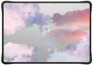 CASETiFY Impact MacBook Air 15" (M2-M4) Case [Cushioned Impact Corners/Scratch-Resistant/Anti-Slip Grip] - Clouds - Clear Black