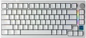 GK GAMAKAY TK75HE V2 Rapid Trigger Wireless Keyboard TFT Screen, Tri-Mode BT/2.4GHz/USB-C, 8KHz Polling Rate 0.005mm RT, Hall Effect Magnetic Switch 75% Gaming Keyboard (White, Magnetic Phoenix)