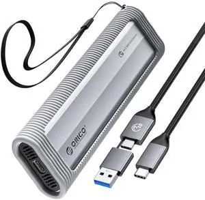 ORICO Aluminum M.2 NVMe SSD Enclosure, USB 3.2 Gen 2(10Gbps ) to Tool-Free NVMe PCI-E M.2 SSD Case, Support UASP for M/B&M Keys Size 2230/2242/2260/2280