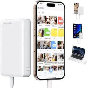 NEWQ Hard Drive for Phone & Computer: USB Flash Storage Device Photo Memory Stick for iPhone, iPad, MacBook Compatible with Apple iOS & Android Cellphone Backup Pictures, Videos, Etc