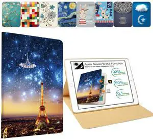 DuraSafe Cases for iPad PRO 11 Inch 1 Generation [Pro 11 1st 2018 ] A1980 A1934 A2013 MTXN2LL/A MTXP2LL/A MTXR2LL/A MTXQ2LL/A MTXT2LL/A Printed Smart PU Leather Flip Folio Book Cover - Paris Night