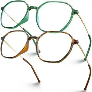 VISOONE Lightweight TR90 Blue Light Blocking Glasses Frame with Anti Glare Eye Protection for Women and Men RANE