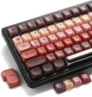 OHY PBT Keycaps, XVX Berry Kiss Theme Red Jelly HOA Profile Key Cap, 132-Key Cute Custom Keycaps (for Mechanical Keyboards with Cherry/Gateron MX Switches)-Lipstick