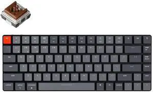 Keychron K3 Version 2, 75% Layout 84 Keys Ultra-Slim Wireless Bluetooth/USB Wired Mechanical Keyboard with White Backlit, Hot-Swappable Low-Profile Keychron Optical Brown Switch for Mac Windows