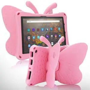 JGY Fire 7 Kids Tablet Case 2022 Butterfly EVA Full Cover Sturdy Kids-Proof Shockproof Rugged Case with Stand (Pink) JGY Fire 7 Kids Tablet Case 2022 Butterfly EVA Full Cover Sturdy Kids-Proof Shockproof Rugged Case with Stand (Pink)