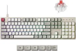 Keychron C2 Pro Wired Mechanical Keyboard with 8K Hz Polling Rate, Full Size Custom RGB Backlit Hot-Swappable, Non-Shine Through PBT Keycaps Compatible with Mac Windows Linux