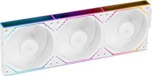 TL-M12QW X3 White ARGB Case Fan | Daisy Chain Connection | 2000RPM | Double Sided Infinity Mirror, Single Cable Easier Installation